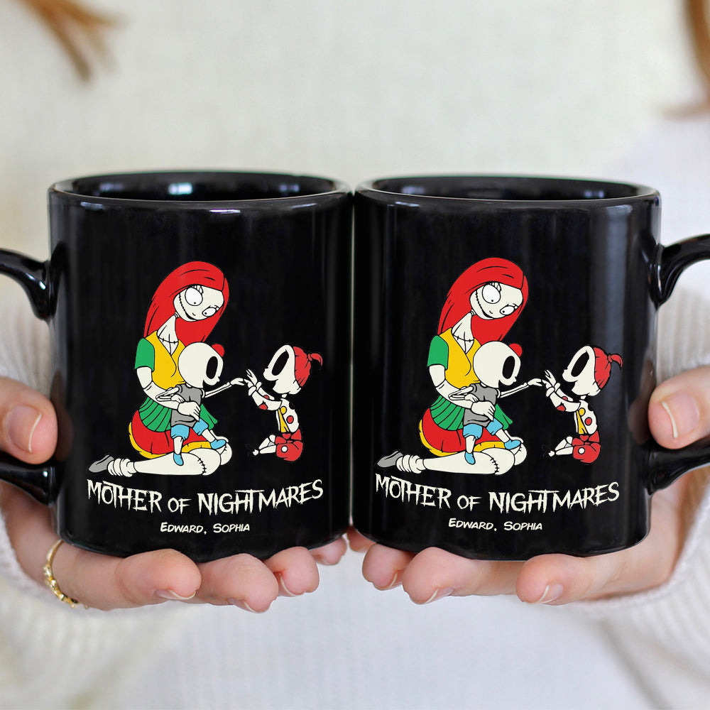 Father And Children 02QHDT230323 Personalized Black Coffee Mug