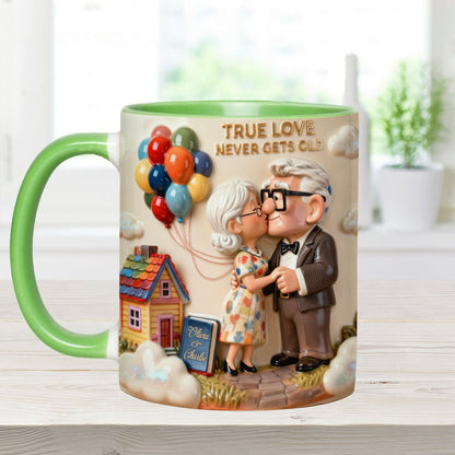 DSNY True Love Never Gets Old - Personalized Accent Mug - Gift For Couple, Fan Movies HH01