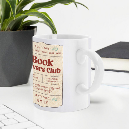 Book Lovers Club - Personalized Ceramic Mug - Gift For Book Lovers HH01