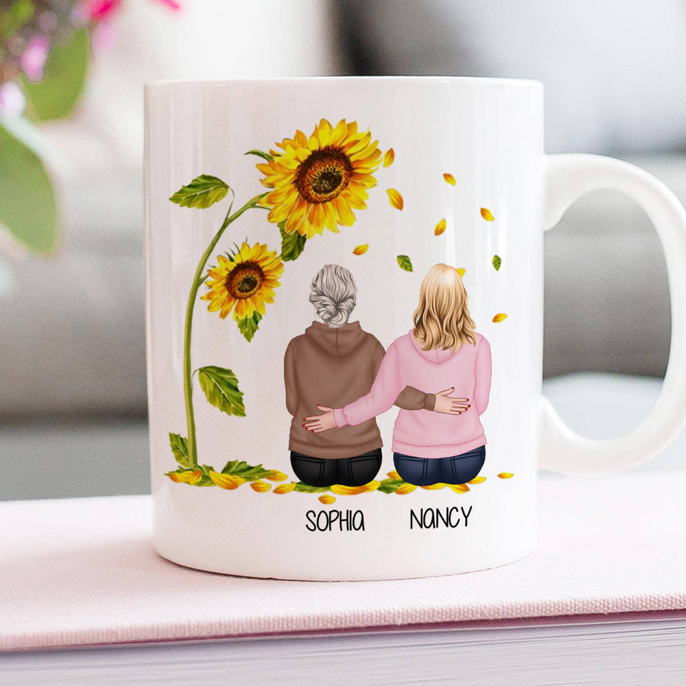 You're Like Sunflower Strong, Happy Mother's Day Personalized Coffee Mug, Gift For Mom
