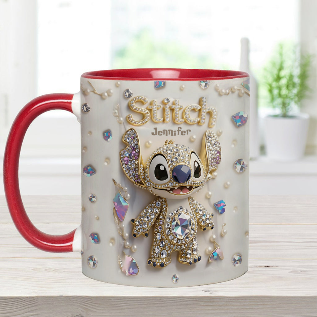 Sti Ohana Magic Mouse Merry Christmas - Personalized Accent Mug - Christmas Gift NA94
