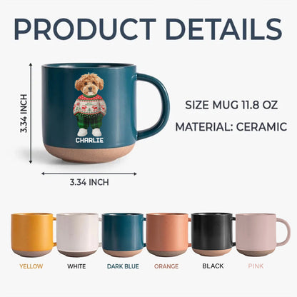 Custom Photo Dog Cat Xmas Clothes Christmas Pottery Mug For Dog Cat Lovers CH07 899316