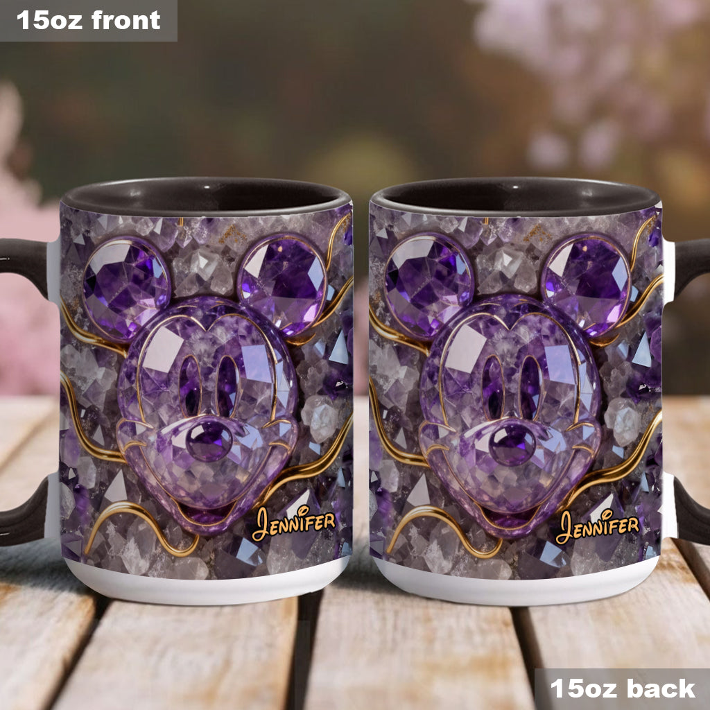 MkMo Magic Mouse Purple Crystal - Personalized Accent Mug - Gift For Movie Fans NL122