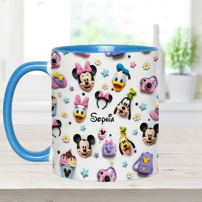 MkMo Magic Mouse Merry Christmas To All - Personalized Accent Mug - Christmas Gift NA94
