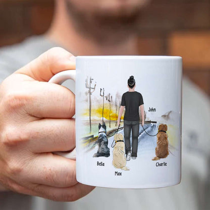 Thanks For All The Walks, Personalized Mug, Gifts For Dog Lover