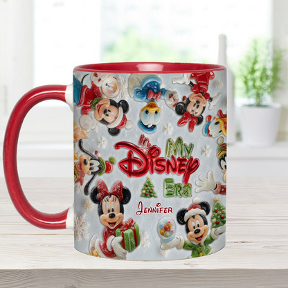 MkMo Magic Mouse We Wish You A Merry Christmas - Personalized Accent Mug - Christmas Gift NA94