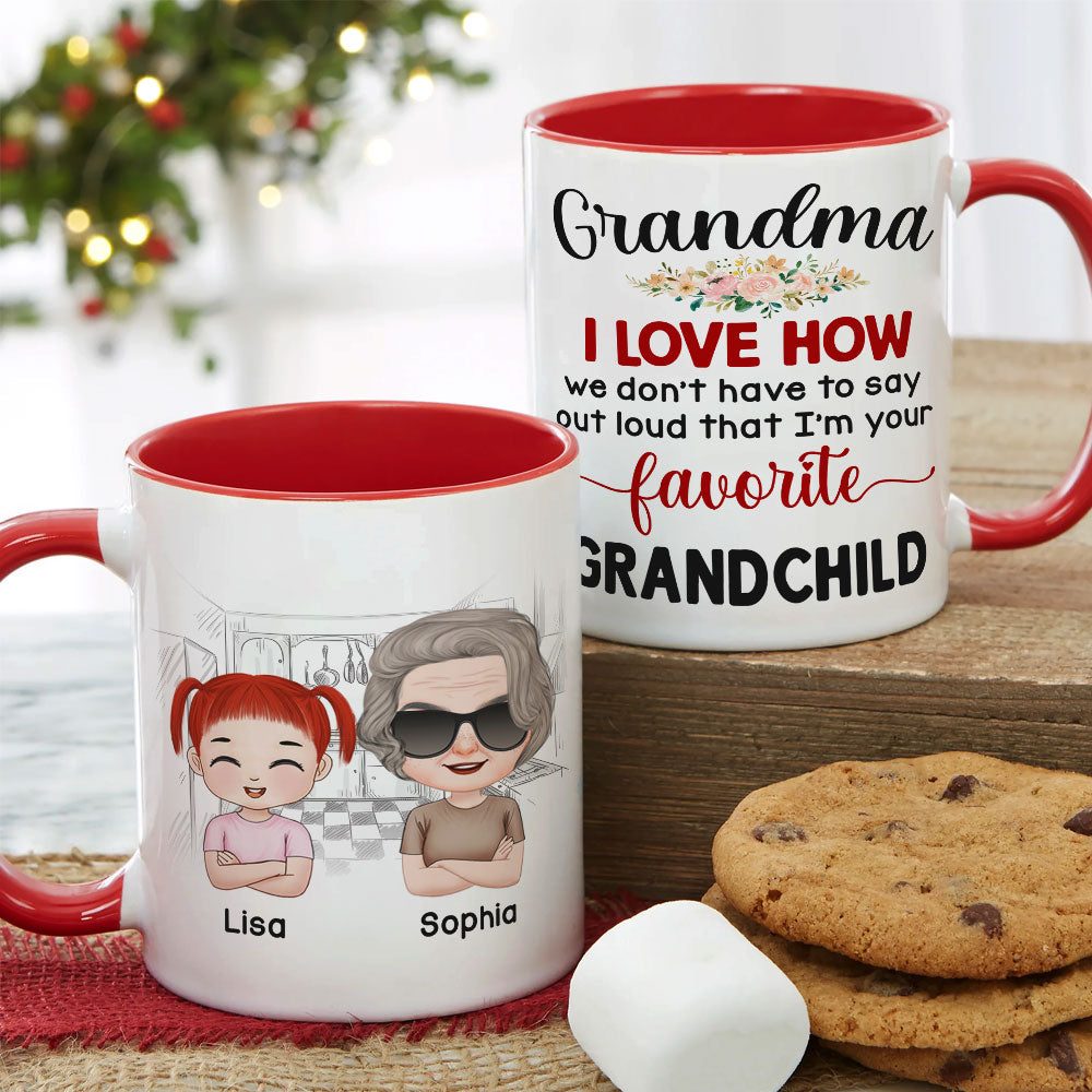 I'm Your Favorite Grandchild Personalized Mug, Gift For Grandma, Gift For Grandpa, Mother's Day Gift