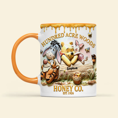 DSNY Honey Bear Happy 100 Years Of Woodland Friends - Personalized Accent Mug - Anniversary Gift For Movie Fans NL122