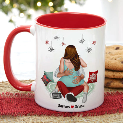Let's Be Naughty And Safe Santa The Trip, Couple Gift, Personalized Mug, Funny Couple Coffee Mug, Christmas Gift