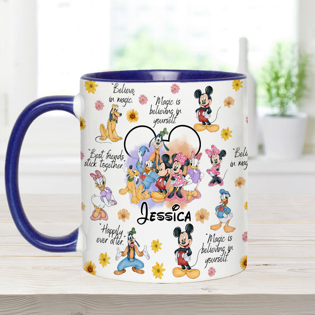 MkMo Magic Mouse Moments We Love - Personalized Accent Mug - Christmas Gift NA94