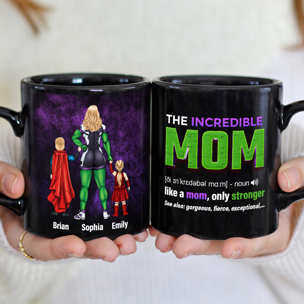 Stronger Mom 05HUDT190423TM Personalized Black Mug