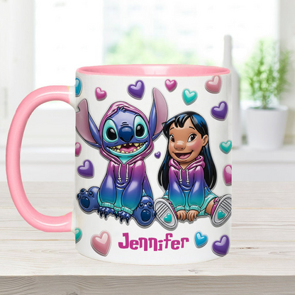 Sti Ohana Means Family - Personalized Accent Mug NL122