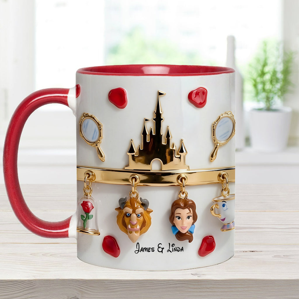 DSNY Love Story - Personalized Accent Mug - Gift For Couple, Christmas, Valentine HH01