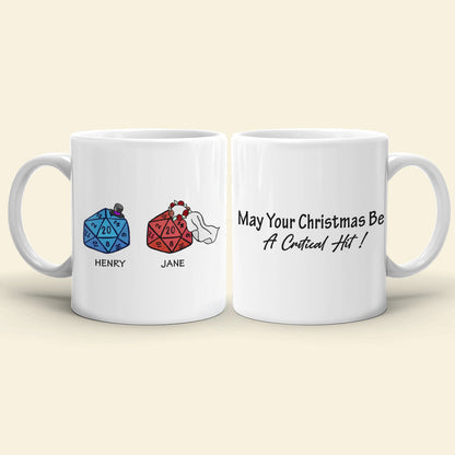 Table Top Game Dice Couple Personalized White Mug Gift