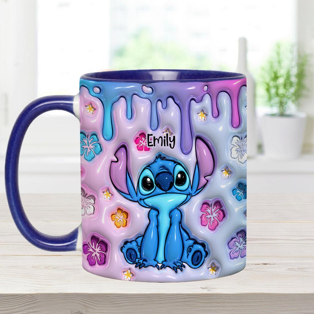 Sti Ohana Means Family - Personalized 3D Effect Accent Mug NL122