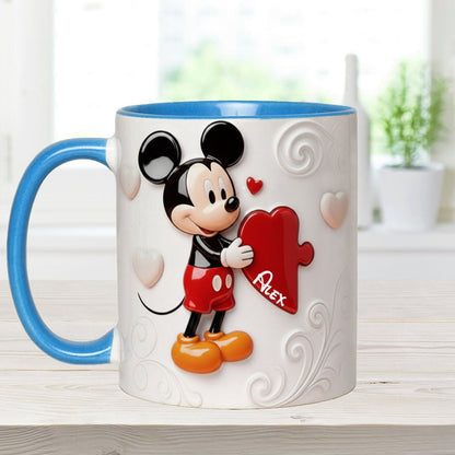 MkMo Magic Mouse You Are My Missing Piece - Personalized Accent Mug - Gift For Couple, Fan Movies, Matching Mug HH01