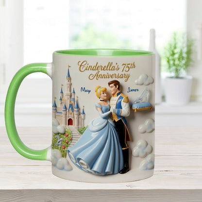 DSNY Princess Celebrate 75th Anniversary - Personalized Accent Mug - Gift For Couples, Movie Fans NL122