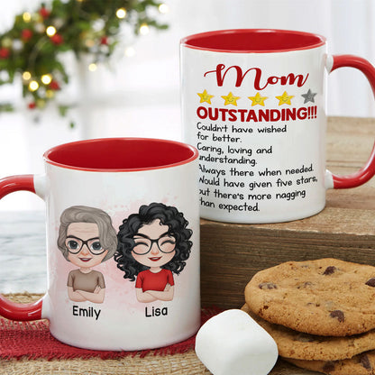 Mom Outstanding Couldn't Have Wished For Better, Personalized Mug, Mother's Day Gift, Gift For Mom