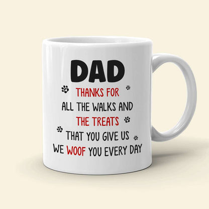 Thanks For All The Walks, Personalized Mug, Gifts For Dog Lover