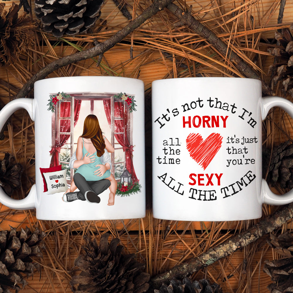 Christmas Gifts, Horny And Sexy All The Time, Personalized Mug, Funny Couple