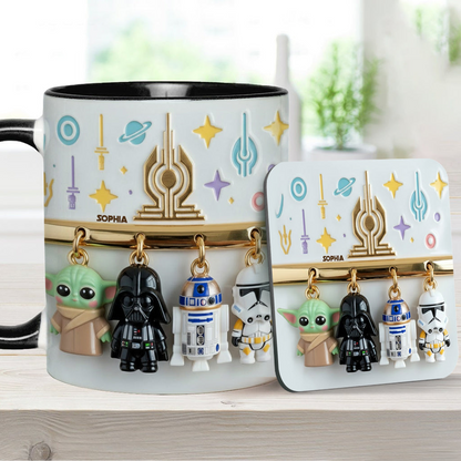Stwa Galaxy Star Characters - Personalized Accent Mug - Gift For Movie Fans NL122