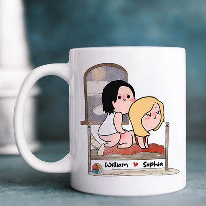 I Can't Stop Thinkin' About Doin You Doggy, Personalized White Mug, Naughty Couple, Gift For Couple