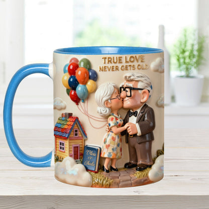DSNY True Love Never Gets Old - Personalized Accent Mug - Gift For Couple, Fan Movies HH01