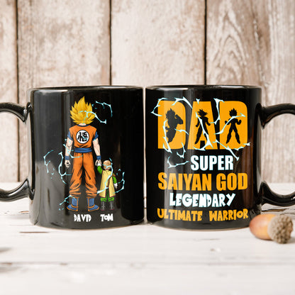 The Power Of Family 03QHDT051223HH Personalized Coffee Black Mug, Gifts For Dad