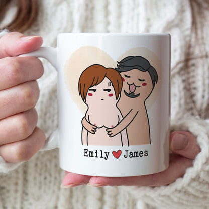You Give Me A Boner Personalized Couple Mug, Gift For Couple