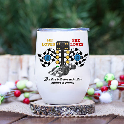 But They Both Love Each Other, Couple Gift, Personalized Mug, Racing Couple Mug 03HUTI091023 021123