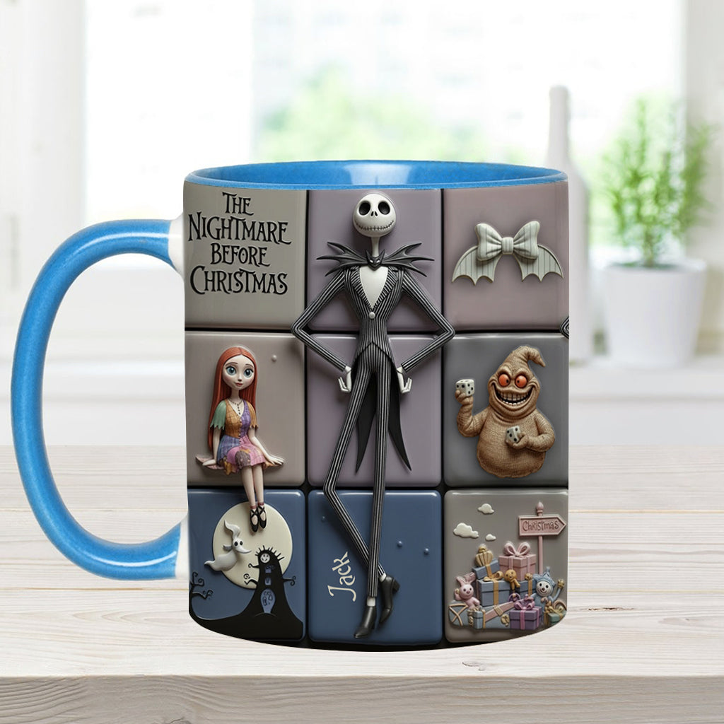 Spooky Till The Death Part - Personalized Accent Mug - Christmas Gift For Movie Fans NL122