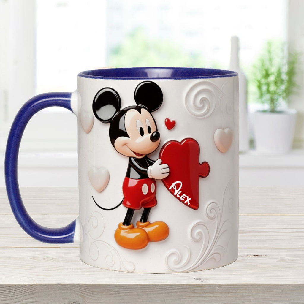 MkMo Magic Mouse You Are My Missing Piece - Personalized Accent Mug - Gift For Couple, Fan Movies, Matching Mug HH01