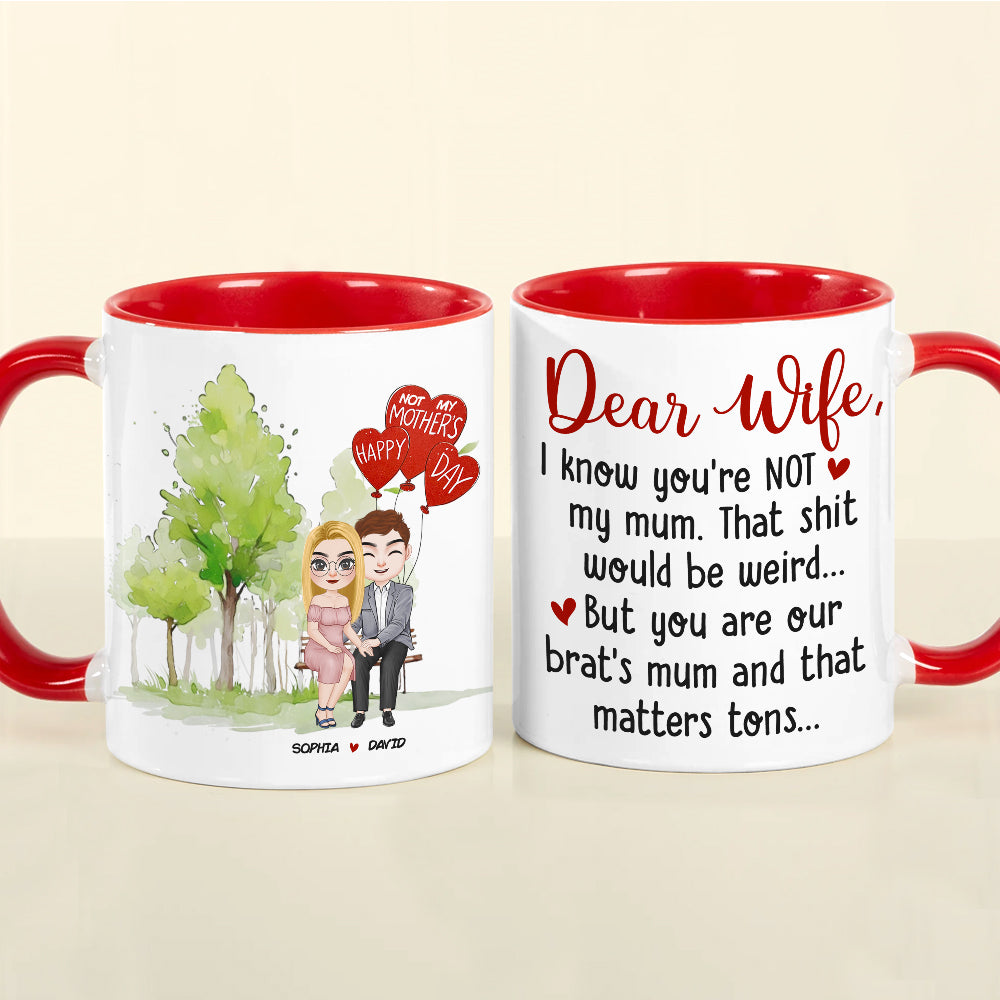 Happy Mother's Day, Personalized Couple Coffee Mug Wine Tumbler Accent Mug