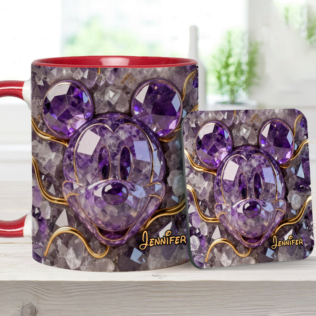 MkMo Magic Mouse Purple Crystal - Personalized Accent Mug - Gift For Movie Fans NL122