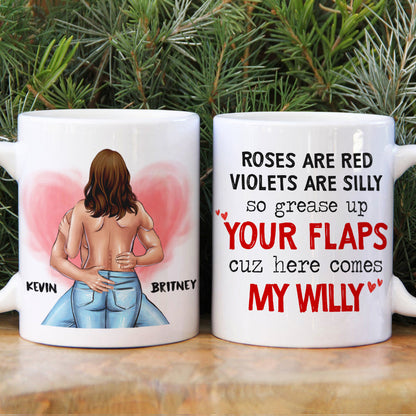 It's Not That I'm Horny Naughty Personalized Couple Mug