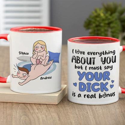 I Love Everything About You Personalized Mug, Funny Gift For Couple