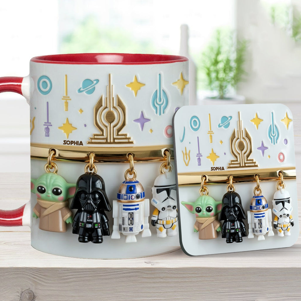 Stwa Galaxy Star Characters - Personalized Accent Mug - Gift For Movie Fans NL122