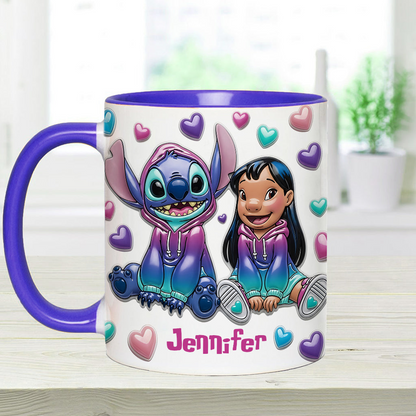 Sti Ohana Means Family - Personalized Accent Mug NL122