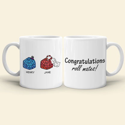 Table Top Game Dice Couple Personalized White Mug Gift