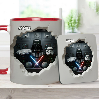 Stwa Welcome To The Dark Side In Galaxy Star - Personalized Accent Mug - Gift For Movie Fans NL122