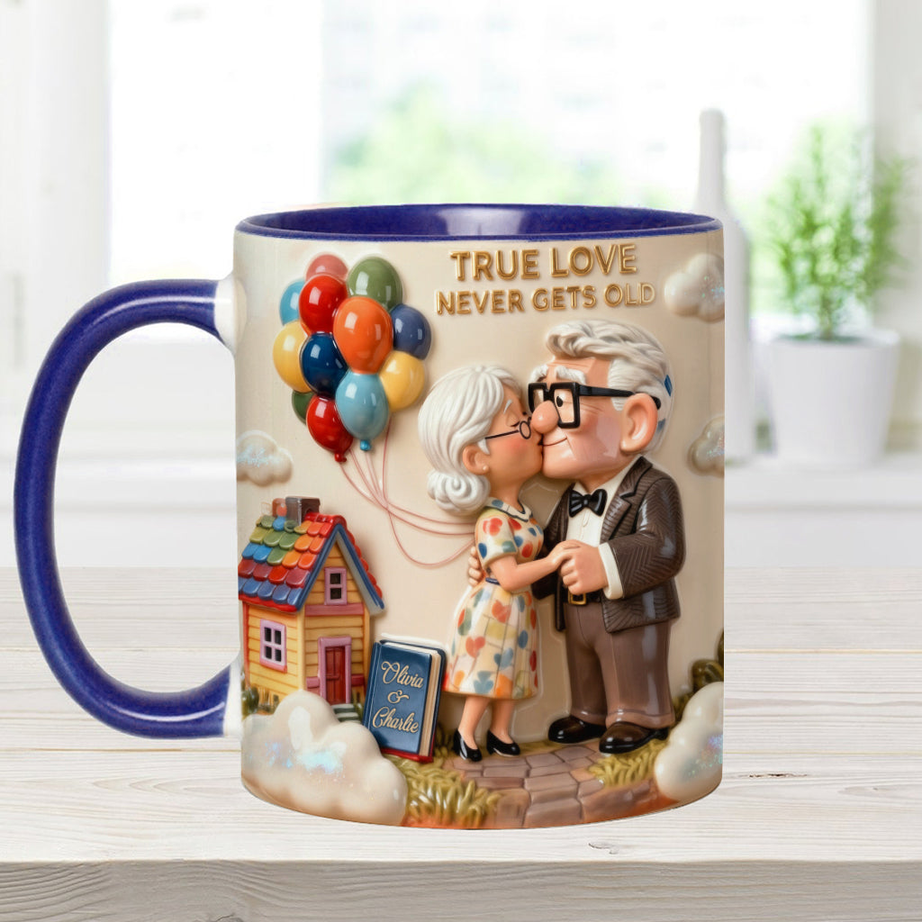 DSNY True Love Never Gets Old - Personalized Accent Mug - Gift For Couple, Fan Movies HH01