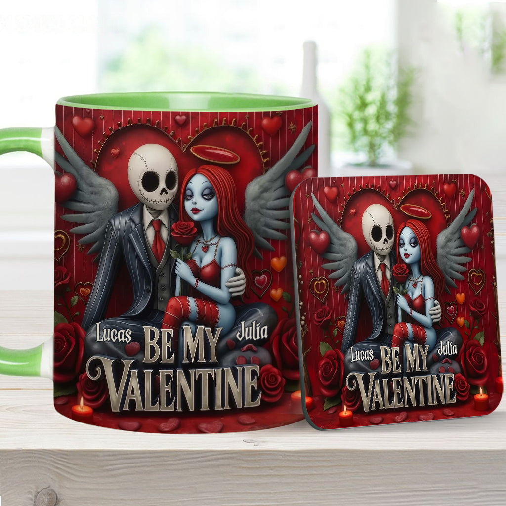 Spooky Be My Valentine - Personalized Accent Mug - Gift For Couples, Movie Fans | NL122