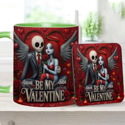 Spooky Be My Valentine - Personalized Accent Mug - Gift For Couples, Movie Fans | NL122