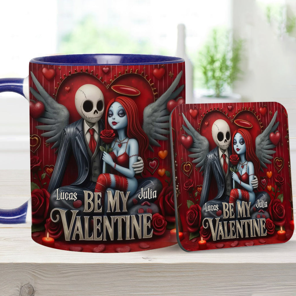 Spooky Be My Valentine - Personalized Accent Mug - Gift For Couples, Movie Fans | NL122