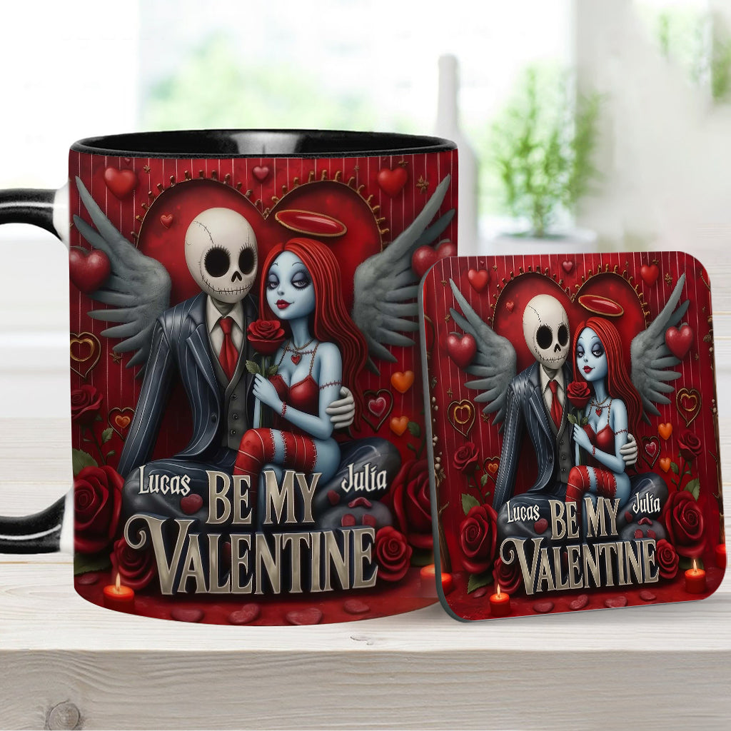 Spooky Be My Valentine - Personalized Accent Mug - Gift For Couples, Movie Fans | NL122