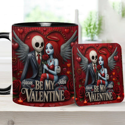 Spooky Be My Valentine - Personalized Accent Mug - Gift For Couples, Movie Fans | NL122