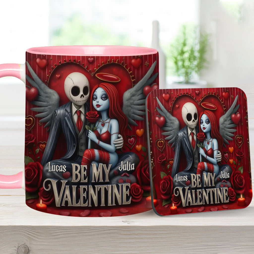Spooky Be My Valentine - Personalized Accent Mug - Gift For Couples, Movie Fans | NL122