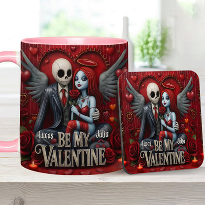 Spooky Be My Valentine - Personalized Accent Mug - Gift For Couples, Movie Fans | NL122