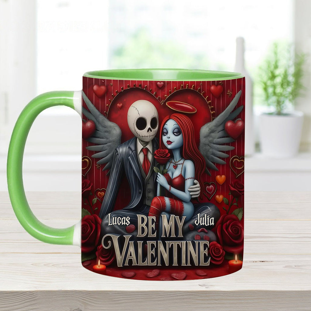 Spooky Be My Valentine - Personalized Accent Mug - Gift For Couples, Movie Fans | NL122