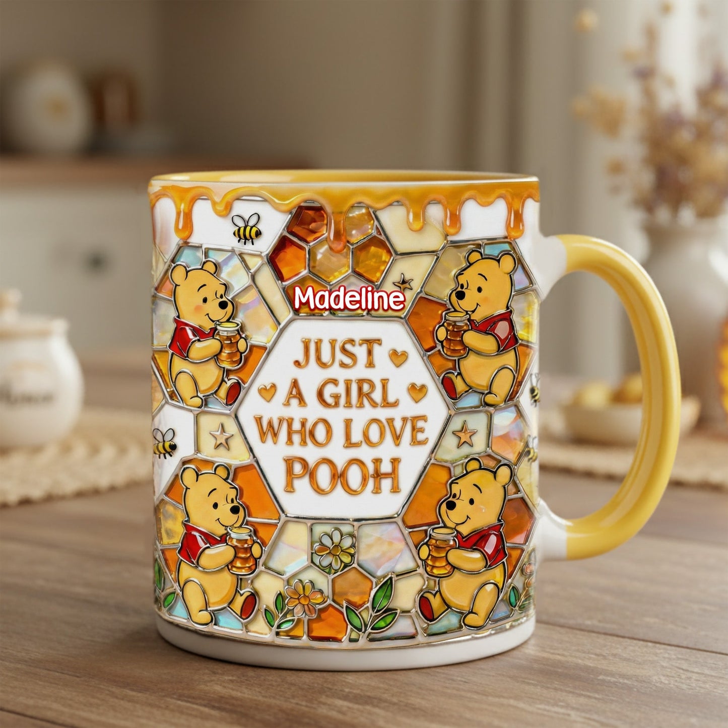 DSNY Just A Girl Who Love Honey Bear - Personalized Accent Mug - Gift For Movie Fans NL122